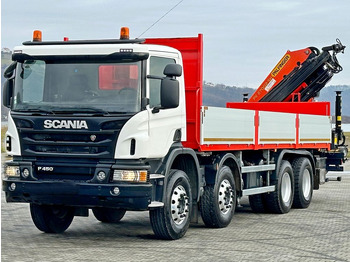 Autokran, Pritsche LKW Scania P 450 * PK 27002 - SH + FUNK * 8x4 * TOPZUSTAND: das Bild 4