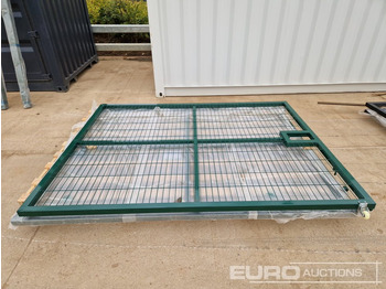 Baugeräte 3m x 2.3m Heavy Duty Galvanized Powder Coated Gate (2 of), 100mm x 100mm Post (2 of), Assembly Kit (Green): das Bild 2