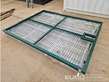 Baugeräte 3m x 2.3m Heavy Duty Galvanized Powder Coated Gate (2 of), 100mm x 100mm Post (2 of), Assembly Kit (Green): das Bild 3