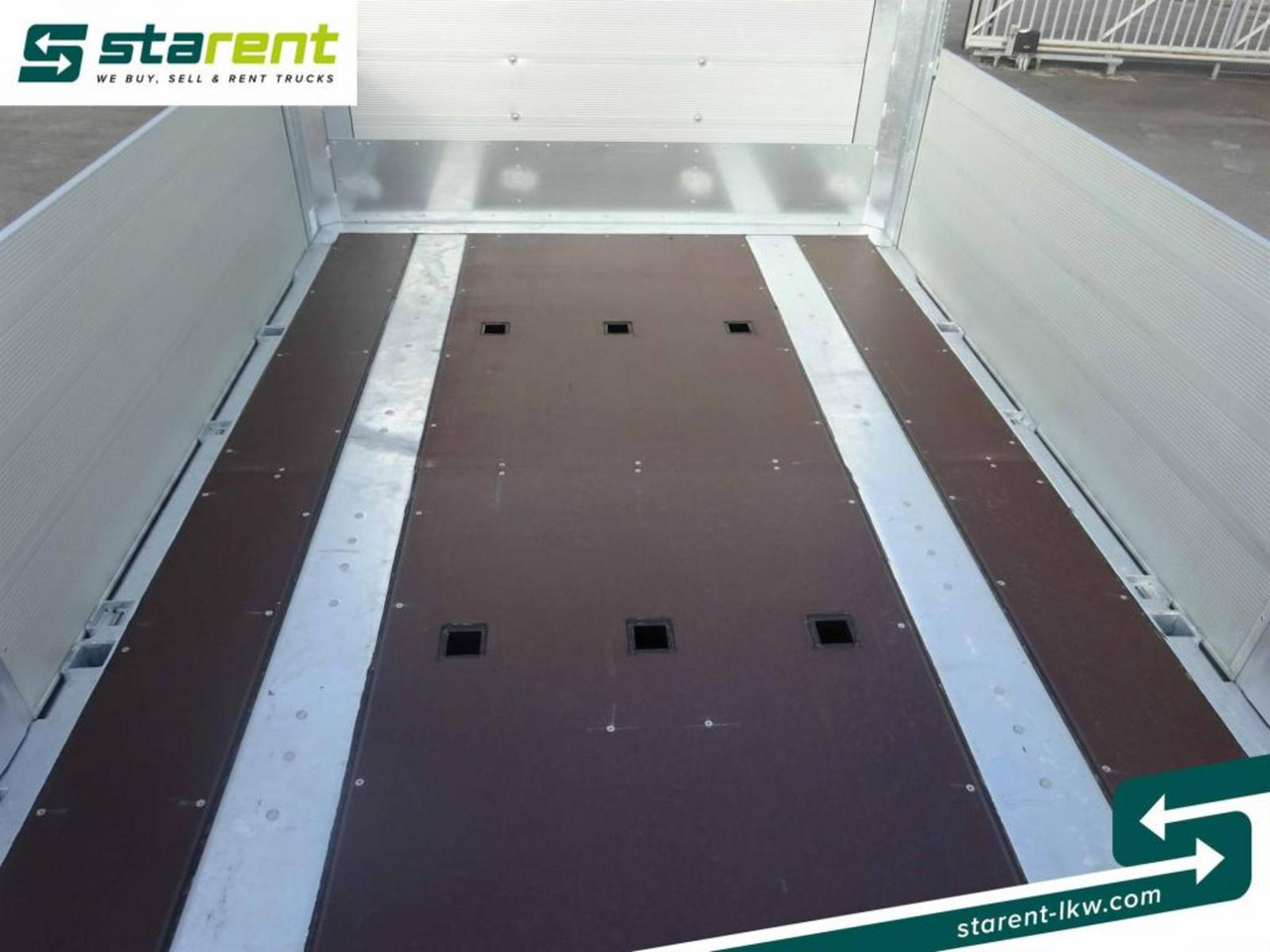 NEU: Pritschenauflieger/ Plattformauflieger Schmitz Baustofftrailer, Liftachse, Rungen, 80cm Bordwände: das Bild 13