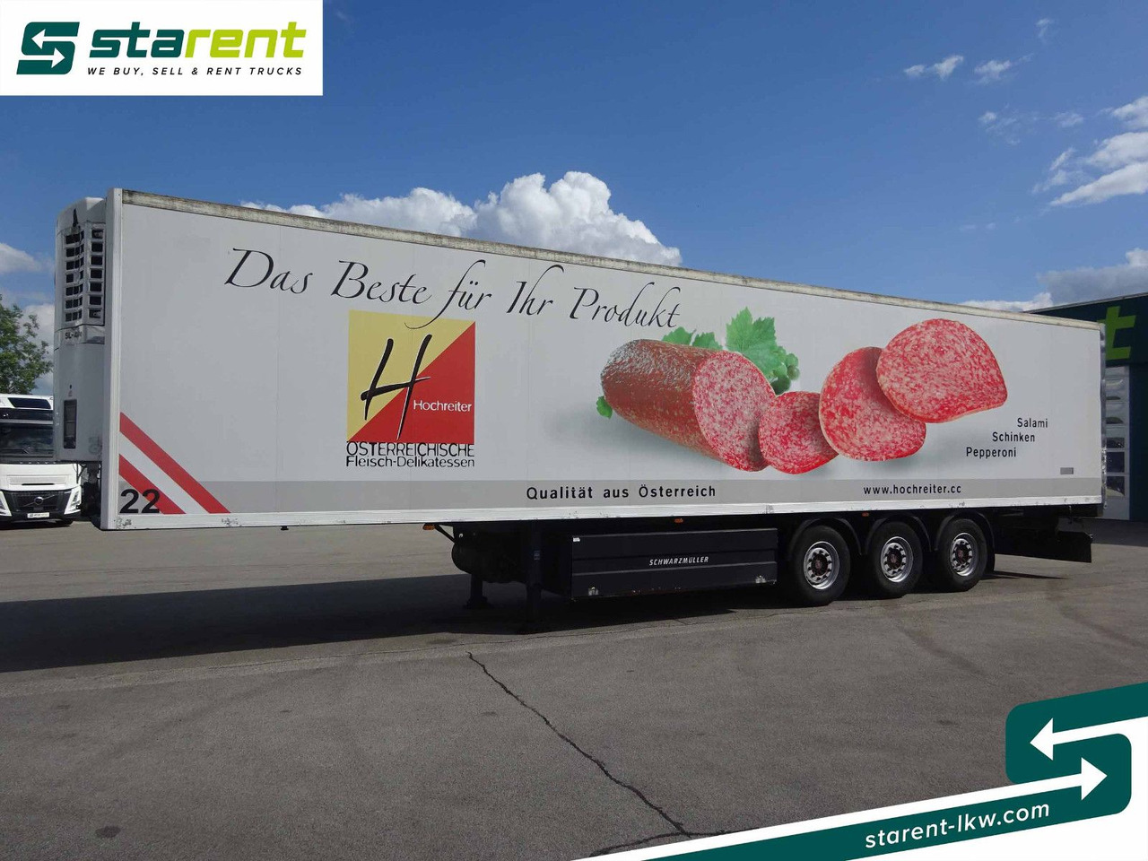 Schwarzmüller Thermotrailer, Thermo King SL400, Liftachse, SAF - Kühlkoffer Auflieger: das Bild 1 Schwarzmüller Thermotrailer, Thermo King SL400, Liftachse, SAF - Kühlkoffer Auflieger: das Bild 1