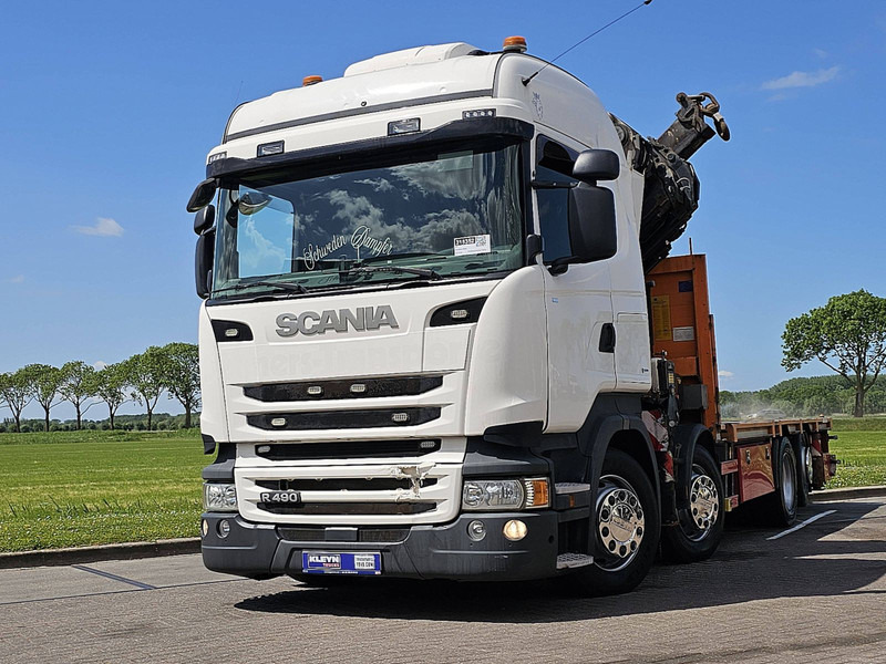 Scania R490 HMF 6020 - Pritsche LKW, Autokran: das Bild 1 Scania R490 HMF 6020 - Pritsche LKW, Autokran: das Bild 1