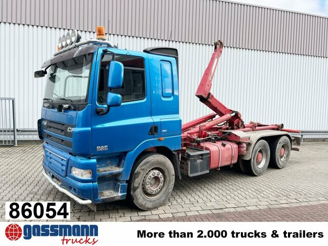 DAF AT 85.460 6x4, Abrollkipper Palfinger T20 - Abrollkipper, Autokran: das Bild 1 DAF AT 85.460 6x4, Abrollkipper Palfinger T20 - Abrollkipper, Autokran: das Bild 1