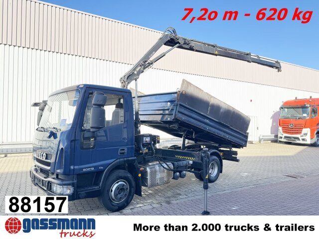 Iveco EuroCargo ML80E19 4x2 mit Kran Hiab XS055B-2 - Kipper, Autokran: das Bild 1 Iveco EuroCargo ML80E19 4x2 mit Kran Hiab XS055B-2 - Kipper, Autokran: das Bild 1