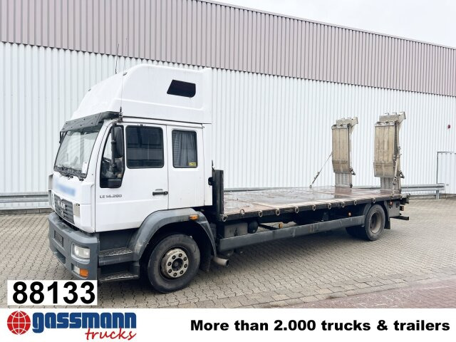 MAN LE 14.280 4x2 L, Maschinentransporter, 2x AHK - Pritsche LKW: das Bild 1 MAN LE 14.280 4x2 L, Maschinentransporter, 2x AHK - Pritsche LKW: das Bild 1