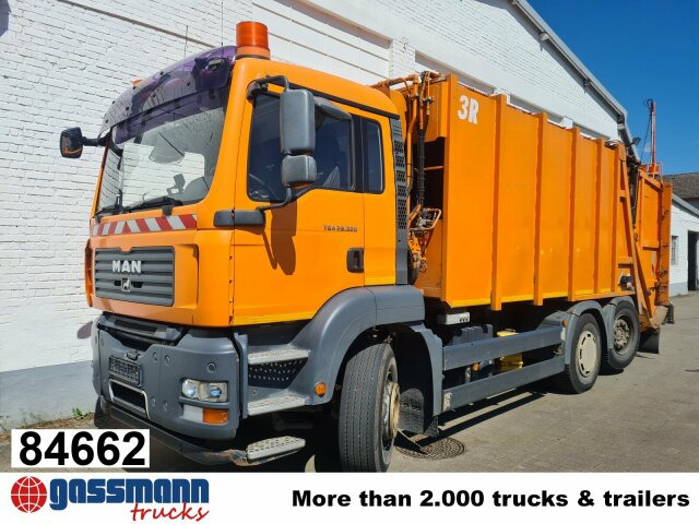MAN TGA 28.320 6X2-4 BL, Lenkachse, Schörling - Müllwagen: das Bild 1 MAN TGA 28.320 6X2-4 BL, Lenkachse, Schörling - Müllwagen: das Bild 1
