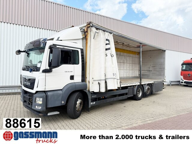 MAN TGS 26.400 6x2-4 LL, Lenk-/Lift, Hubdach - Pritsche LKW, Autokran: das Bild 1 MAN TGS 26.400 6x2-4 LL, Lenk-/Lift, Hubdach - Pritsche LKW, Autokran: das Bild 1
