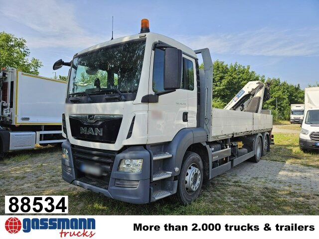 MAN TGS 26.430 6x2-4 BL, Lenk-/Liftachse, Heckkran - Pritsche LKW, Autokran: das Bild 1 MAN TGS 26.430 6x2-4 BL, Lenk-/Liftachse, Heckkran - Pritsche LKW, Autokran: das Bild 1