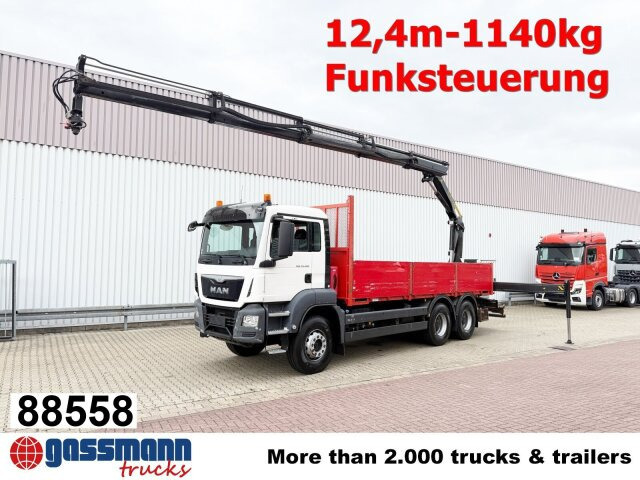 MAN TGS 33.400 6x4 BB, Navi, Heckkran PK18002-EH C, - Pritsche LKW, Autokran: das Bild 1 MAN TGS 33.400 6x4 BB, Navi, Heckkran PK18002-EH C, - Pritsche LKW, Autokran: das Bild 1