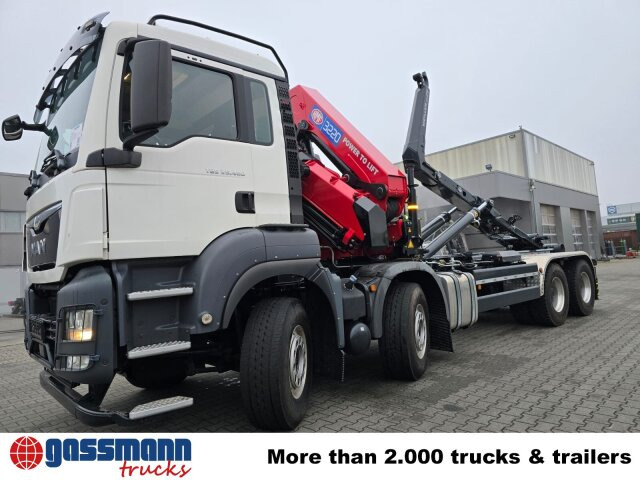 MAN TGS 35.480 8X4 BL, Intarder, Kran HMF 3220-K6, - Abrollkipper, Autokran: das Bild 2 MAN TGS 35.480 8X4 BL, Intarder, Kran HMF 3220-K6, - Abrollkipper, Autokran: das Bild 2