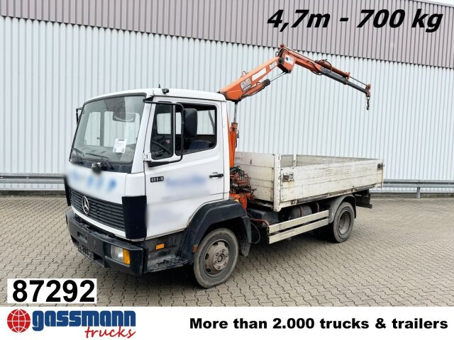 Mercedes-Benz LK 814 4x2, 6-Zylinder, Kran Tirre Euro 35 - Pritsche LKW, Autokran: das Bild 1 Mercedes-Benz LK 814 4x2, 6-Zylinder, Kran Tirre Euro 35 - Pritsche LKW, Autokran: das Bild 1