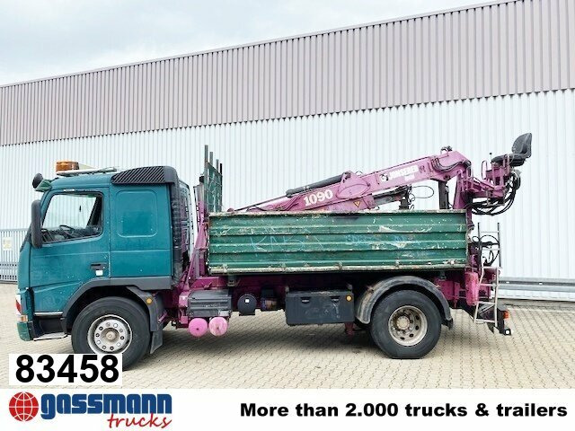 Volvo FM12-420 4x2 mit Heckkran Jonsered 1090, - Kipper, Autokran: das Bild 1 Volvo FM12-420 4x2 mit Heckkran Jonsered 1090, - Kipper, Autokran: das Bild 1