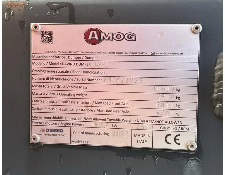 Knickgelenkter Dumper Davino DS70 | NEW UNUSED | 7 TON | DEMO | DV60 | AUSA D600: das Bild 20