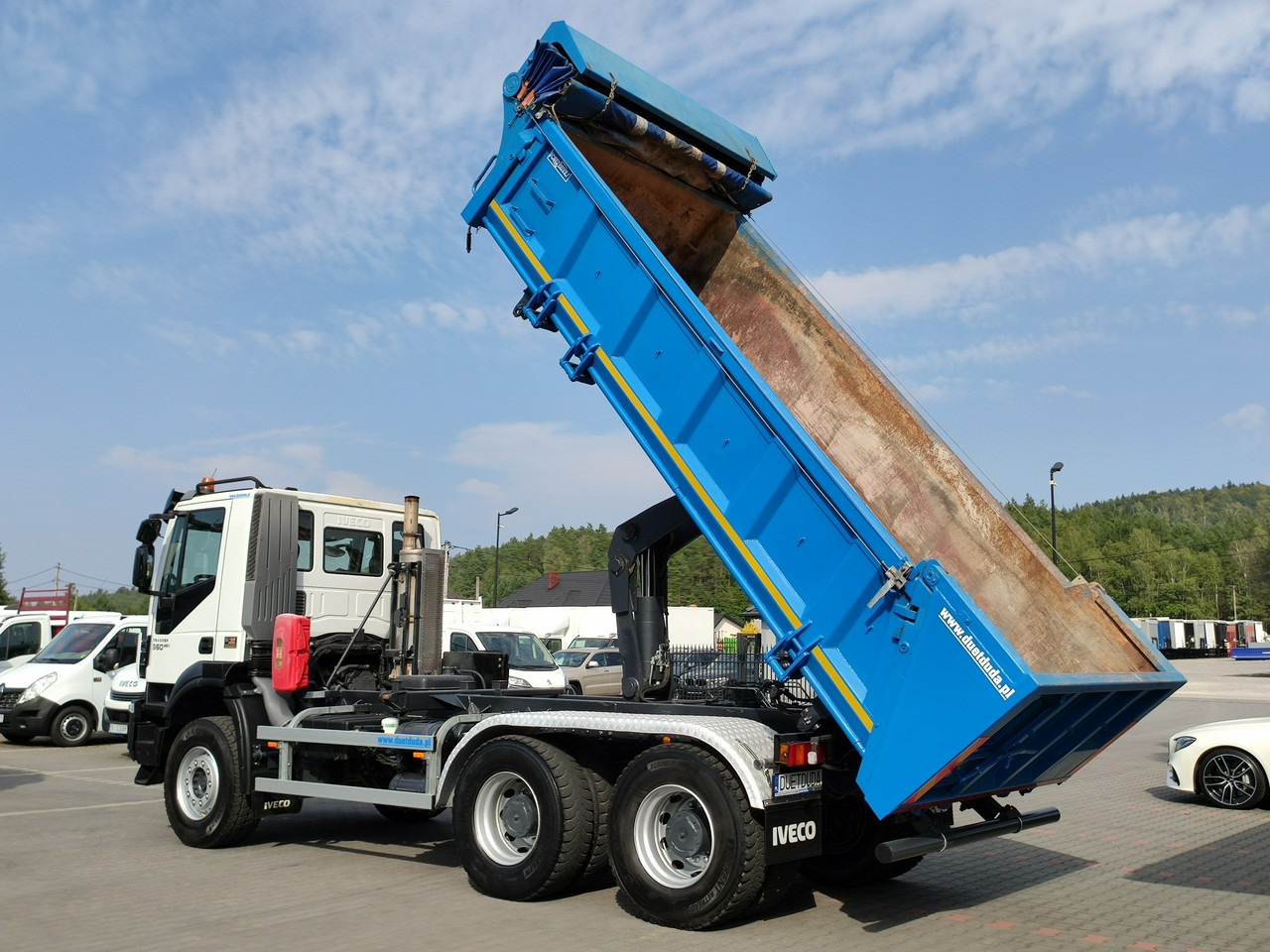 Kipper Iveco Trakker 360 EEV Manual 6x4 Wywrot 3-stronny Hydroburta Bok i Tył: das Bild 15