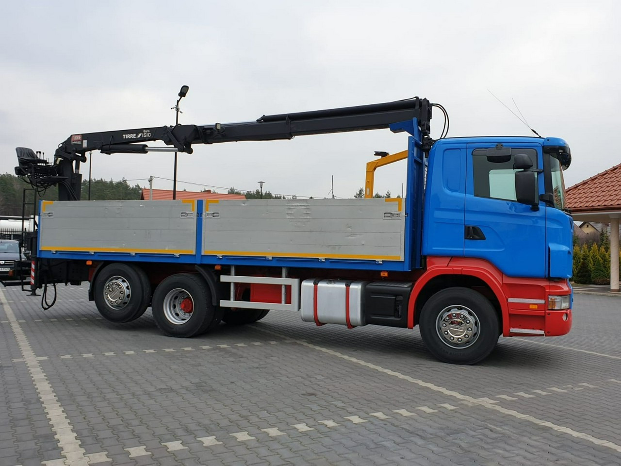 Scania R 400 LB 6x2 HDS Budowlanka Widły Oś Skrętna Super Stan - Pritsche LKW, Autokran: das Bild 5 Scania R 400 LB 6x2 HDS Budowlanka Widły Oś Skrętna Super Stan - Pritsche LKW, Autokran: das Bild 5