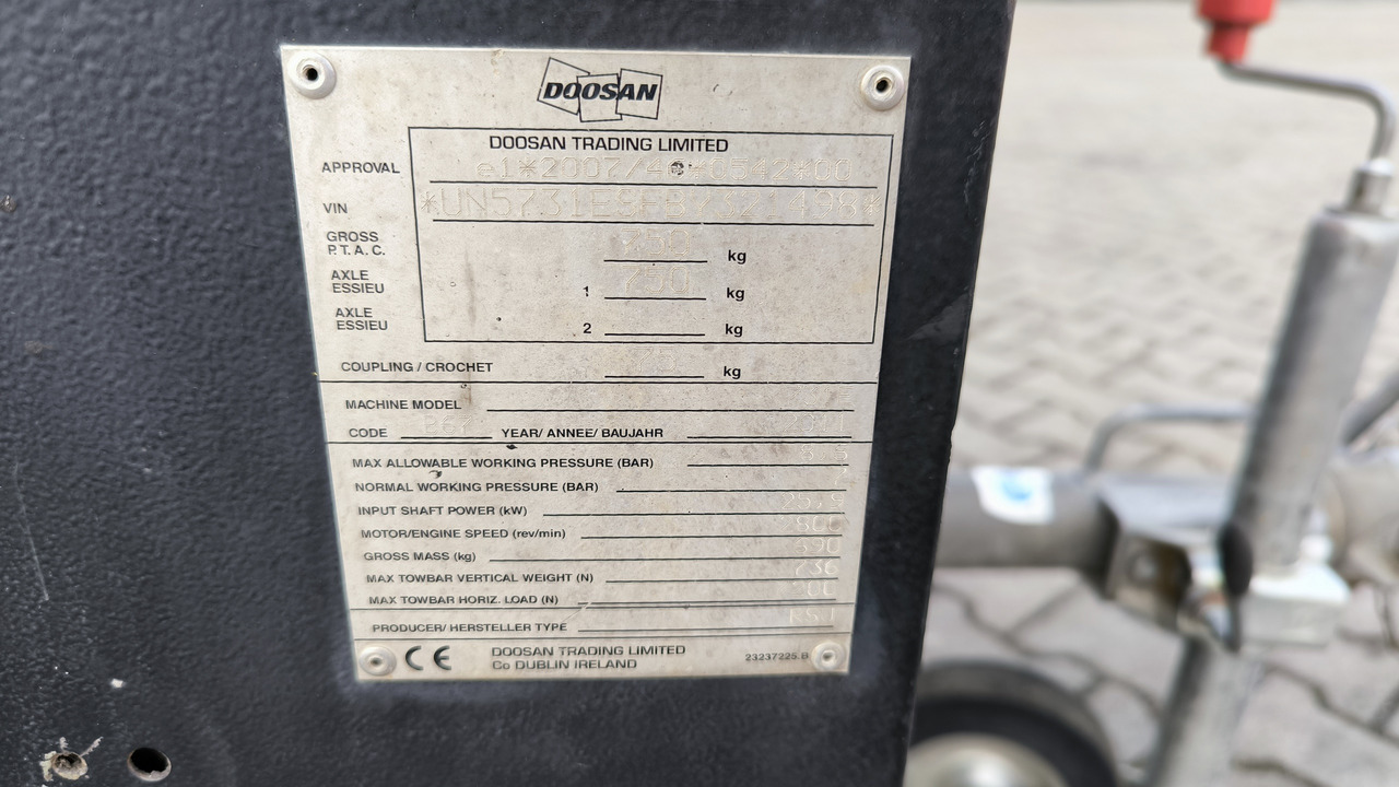Luftkompressor DOOSAN 731E: das Bild 7