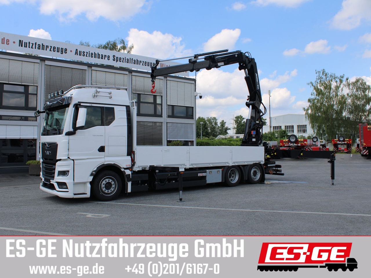 MAN TGX 26.480 6x2-4 LL CH mit MKG HLK531 a5 - Pritsche LKW, Autokran: das Bild 1 MAN TGX 26.480 6x2-4 LL CH mit MKG HLK531 a5 - Pritsche LKW, Autokran: das Bild 1