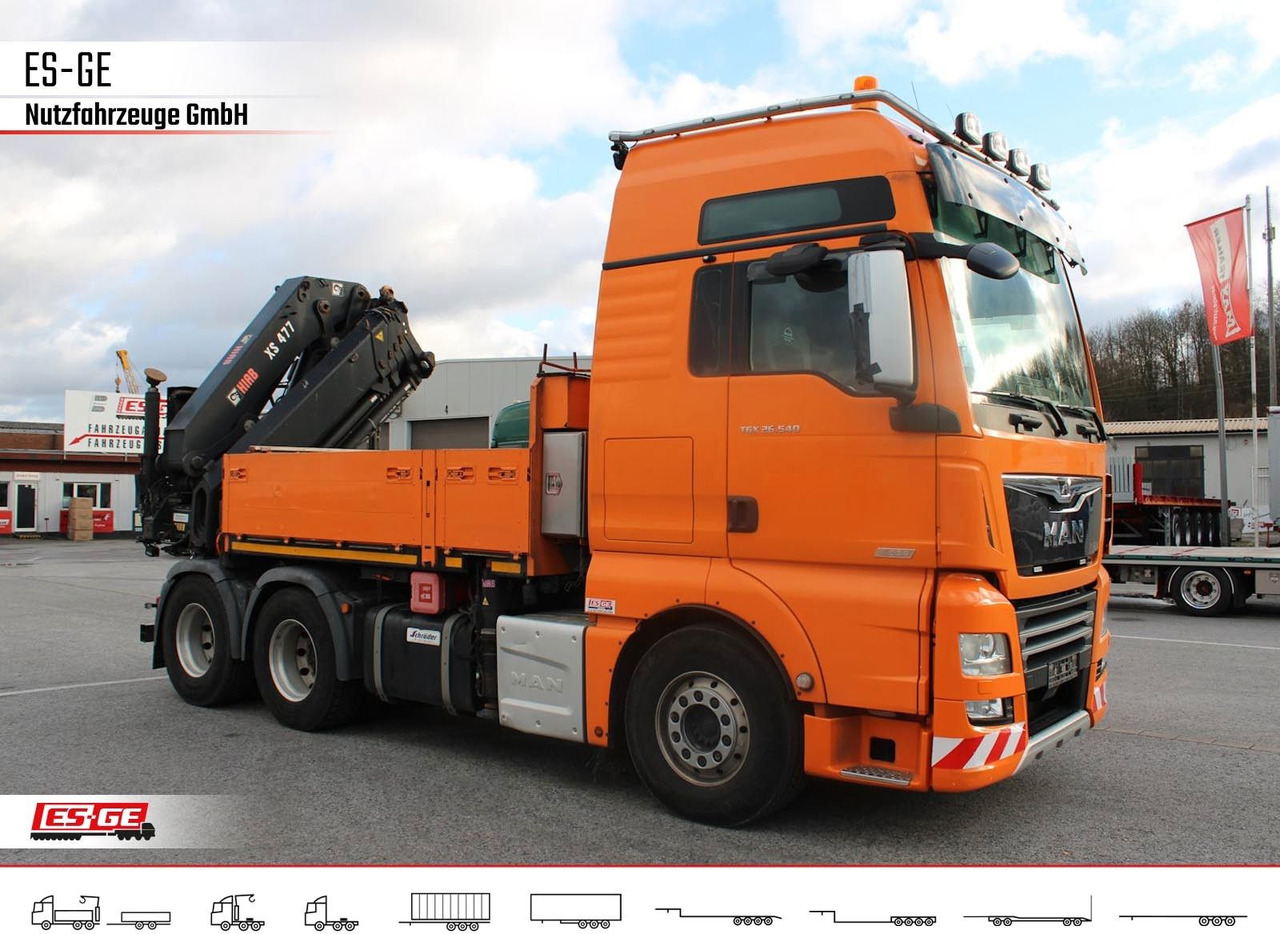 MAN TGX 26.540 + HIABV-Ladekran 477E-4 HIPRO MAN TGX 26.540 + HIABV-Ladekran 477E-4 HIPRO - Pritsche LKW, Autokran: das Bild 3 MAN TGX 26.540 + HIABV-Ladekran 477E-4 HIPRO MAN TGX 26.540 + HIABV-Ladekran 477E-4 HIPRO - Pritsche LKW, Autokran: das Bild 3