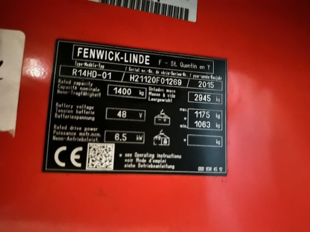 LINDE R-14-HD-01 - Schubmaststapler: das Bild 2 LINDE R-14-HD-01 - Schubmaststapler: das Bild 2