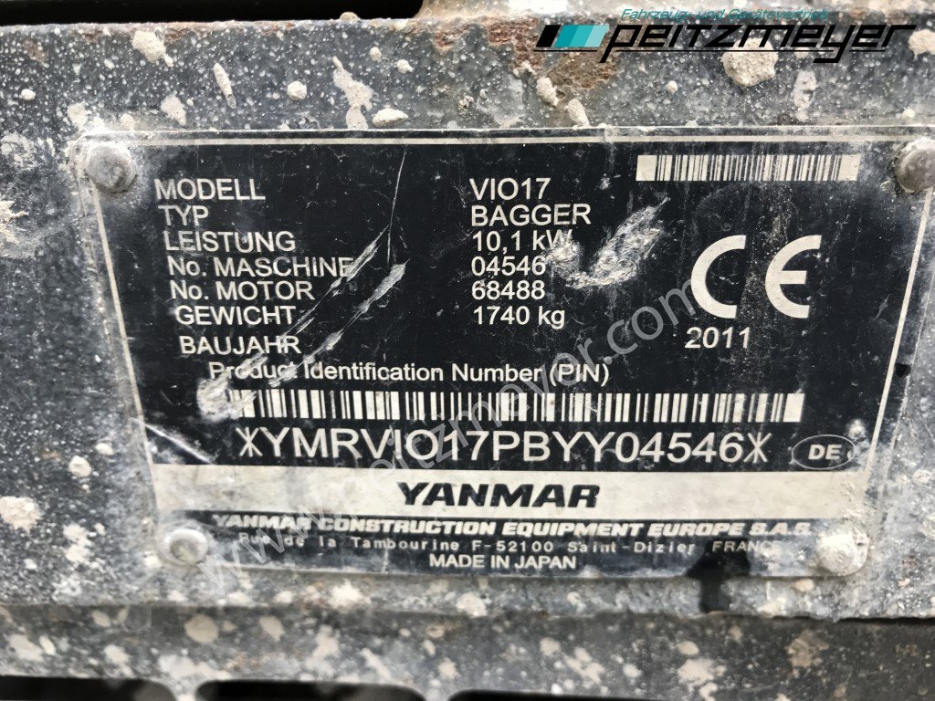 Minibagger YANMAR MINIBAGGER Vio 17 verstellbares Fahrwerk Schnellwechsler mit 60 er und 100 Löffel: das Bild 14