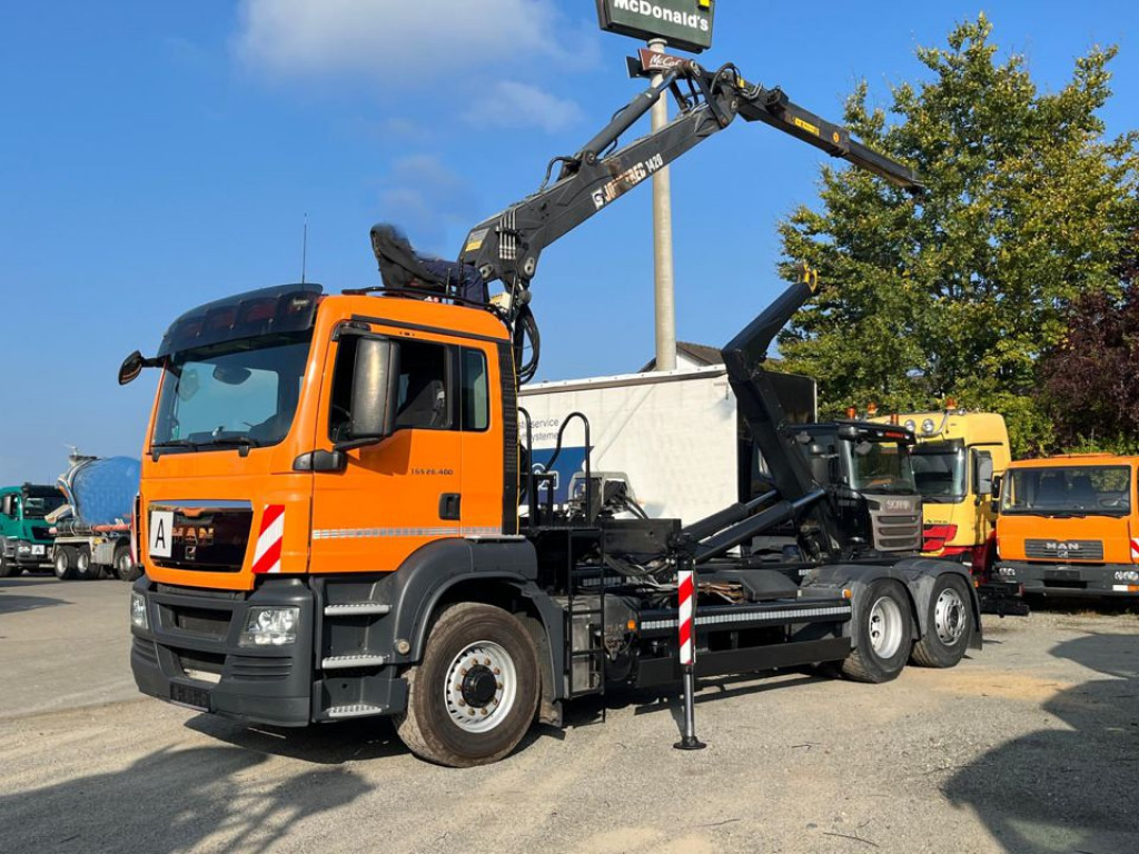MAN TG-S 26.400 6x4H-2 BL Abrollkipper mit Kran Lift Lenk - Abrollkipper, Autokran: das Bild 1 MAN TG-S 26.400 6x4H-2 BL Abrollkipper mit Kran Lift Lenk - Abrollkipper, Autokran: das Bild 1