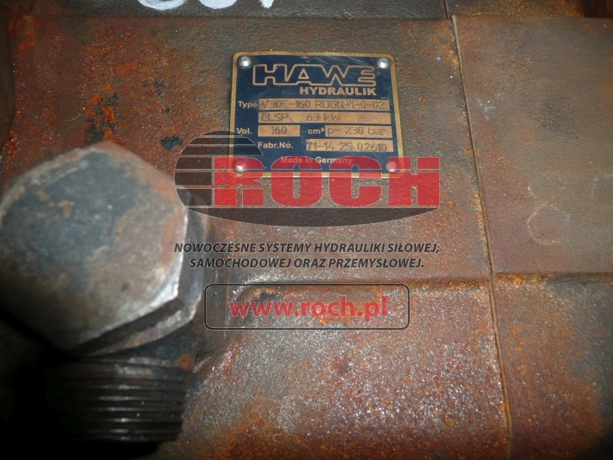 HAWE V30E-160 RDGN-1-0-02 LLSP 63KW - Hydraulikpumpe für Kommunal-/ Sonderfahrzeug: das Bild 2 HAWE V30E-160 RDGN-1-0-02 LLSP 63KW - Hydraulikpumpe für Kommunal-/ Sonderfahrzeug: das Bild 2