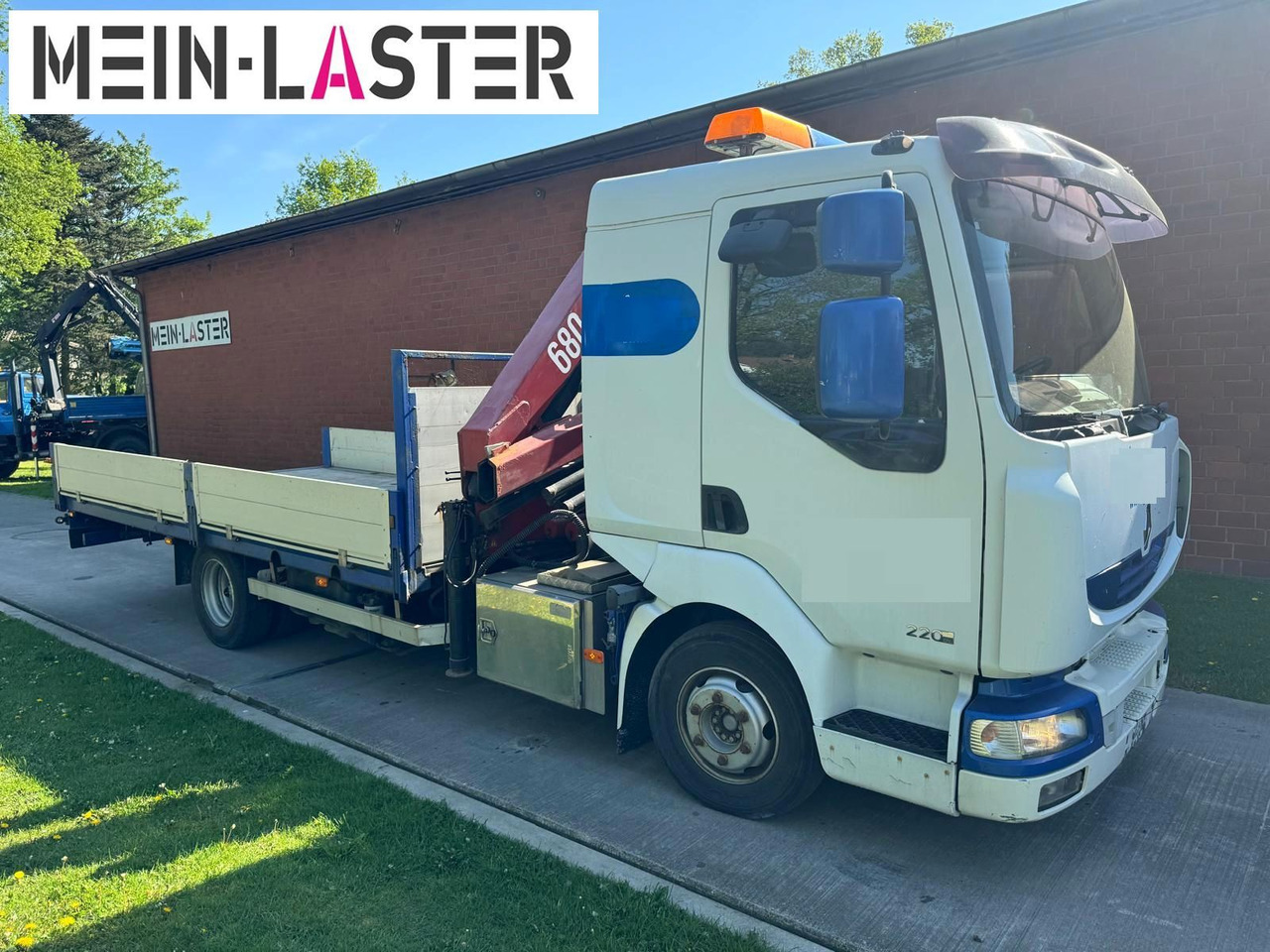 Renault Midlum 220 HMF 683 K4 15m-400 Kg Funk Seilwinde - Autokran: das Bild 3 Renault Midlum 220 HMF 683 K4 15m-400 Kg Funk Seilwinde - Autokran: das Bild 3