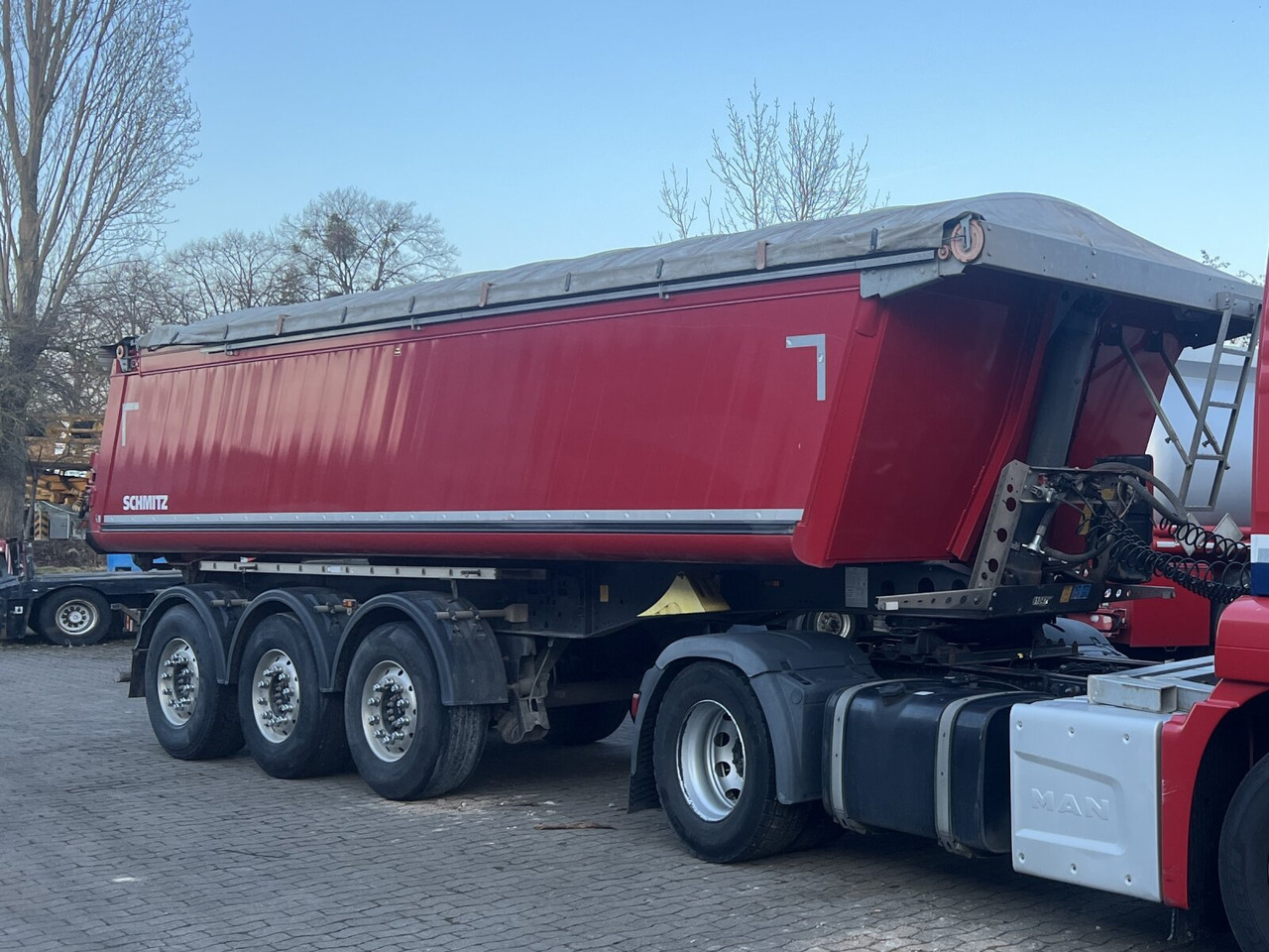 Schmitz Cargobull SKI 24 SL 7.2 SKI 24 SL 7.2, Alumulde ca. 24m³, Liftachse, E-Verdeck, Funk - Auflieger: das Bild 1 Schmitz Cargobull SKI 24 SL 7.2 SKI 24 SL 7.2, Alumulde ca. 24m³, Liftachse, E-Verdeck, Funk - Auflieger: das Bild 1