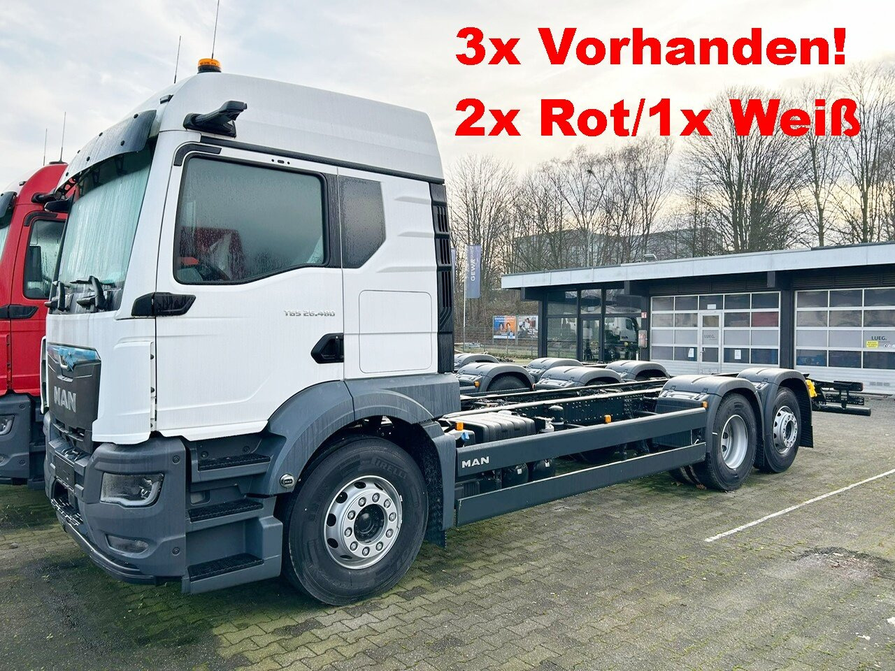MAN TGS 26.480 6x2-4 BL CH TGS 26.480 6x2-4 BL CH, Lenk-/Lift, OptiView, LED, Navi, Motorabtrieb - Fahrgestell LKW: das Bild 1 MAN TGS 26.480 6x2-4 BL CH TGS 26.480 6x2-4 BL CH, Lenk-/Lift, OptiView, LED, Navi, Motorabtrieb - Fahrgestell LKW: das Bild 1