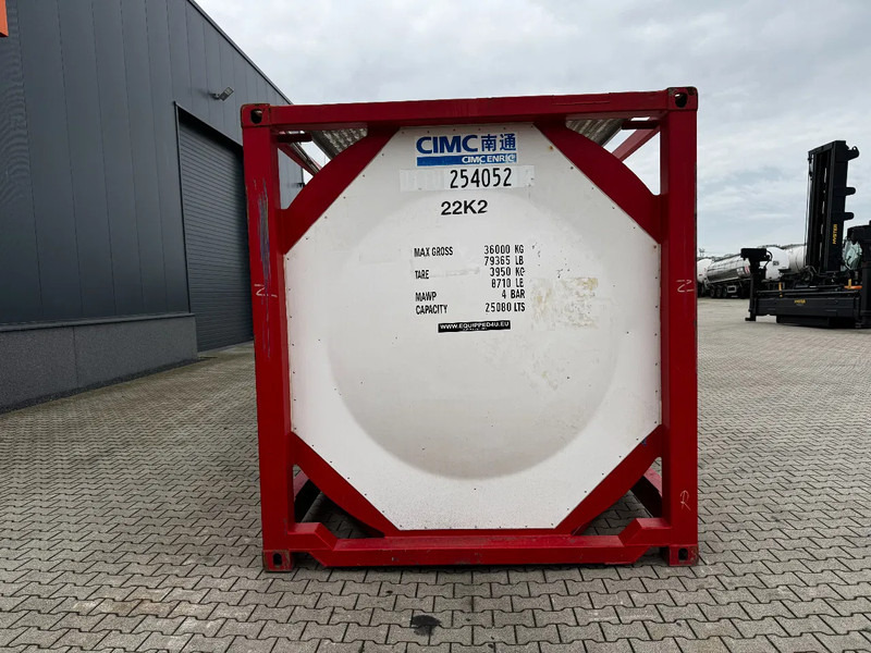 CIMC 20FT ISO, 25.080L / 1-COMP / 3 BAFFELS / T12 / 4 manholes / ADR valid until 02/2027 - Lagertank: das Bild 5 CIMC 20FT ISO, 25.080L / 1-COMP / 3 BAFFELS / T12 / 4 manholes / ADR valid until 02/2027 - Lagertank: das Bild 5
