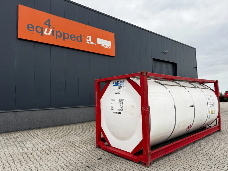 CIMC 20FT ISO, 25.080L / 1-COMP / 3 BAFFELS / T12 / 4 manholes / ADR valid until 02/2027 - Lagertank: das Bild 1 CIMC 20FT ISO, 25.080L / 1-COMP / 3 BAFFELS / T12 / 4 manholes / ADR valid until 02/2027 - Lagertank: das Bild 1