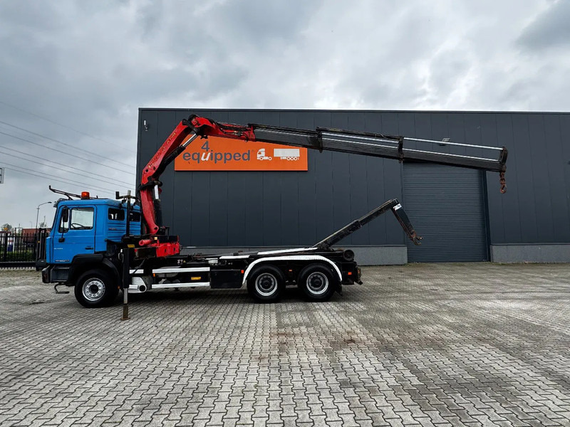 MAN FE 410A, 6x4, EURO 2, Palfinger PK17000 Crane + VDL HOOK, full spring, manual gearbox, MOT 9/2025 - Abrollkipper, Autokran: das Bild 3 MAN FE 410A, 6x4, EURO 2, Palfinger PK17000 Crane + VDL HOOK, full spring, manual gearbox, MOT 9/2025 - Abrollkipper, Autokran: das Bild 3