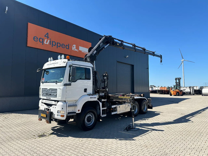 MAN TGA 26.440 6x6, HIAB 166 D-4 HIDUO Crane + ROTATOR / MULTILIFT HOOK (21T), full spring, NL-truck, APK: 02/2026 - Abrollkipper, Autokran: das Bild 2 MAN TGA 26.440 6x6, HIAB 166 D-4 HIDUO Crane + ROTATOR / MULTILIFT HOOK (21T), full spring, NL-truck, APK: 02/2026 - Abrollkipper, Autokran: das Bild 2