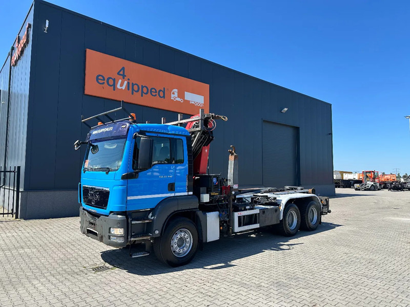 MAN TGS 33.440 6x4, EURO-5, HMF 2030 Crane + VDL HOOK, full spring, manual gearbox, MOT 03/2026 - Abrollkipper, Autokran: das Bild 4 MAN TGS 33.440 6x4, EURO-5, HMF 2030 Crane + VDL HOOK, full spring, manual gearbox, MOT 03/2026 - Abrollkipper, Autokran: das Bild 4