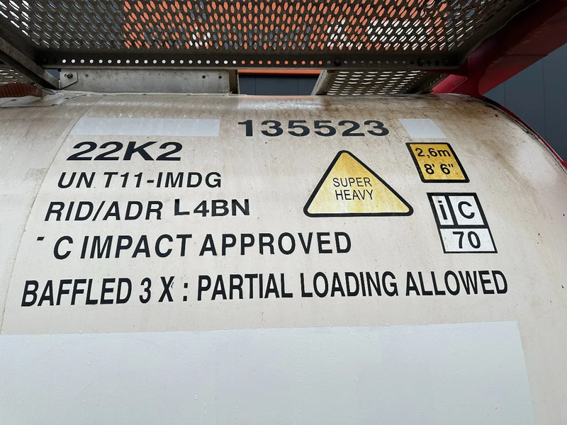 Lagertank Für die Beförderung von Kraftstoff SINGAMAS 20FT ISO, 26.000L/1-COMP/3 BAFFELS/3 manholes, 5Y inspection: 06/2027: das Bild 11