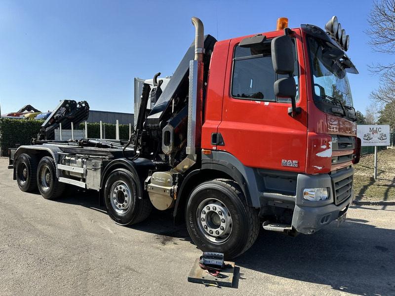 DAF CF 85.410 8x4 HOOKLIFT + CRANE HIAB 244 EP-3 HIDUO - Radio - Rotator - RETARDER - EURO 4 - BIG AXLES HUB REDUCTION - Abrollkipper, Autokran: das Bild 2 DAF CF 85.410 8x4 HOOKLIFT + CRANE HIAB 244 EP-3 HIDUO - Radio - Rotator - RETARDER - EURO 4 - BIG AXLES HUB REDUCTION - Abrollkipper, Autokran: das Bild 2