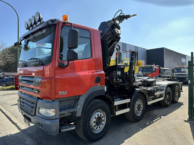 DAF CF 85.410 8x4 HOOKLIFT + CRANE HIAB 244 EP-3 HIDUO - Radio - Rotator - RETARDER - EURO 4 - BIG AXLES HUB REDUCTION - Abrollkipper, Autokran: das Bild 4 DAF CF 85.410 8x4 HOOKLIFT + CRANE HIAB 244 EP-3 HIDUO - Radio - Rotator - RETARDER - EURO 4 - BIG AXLES HUB REDUCTION - Abrollkipper, Autokran: das Bild 4