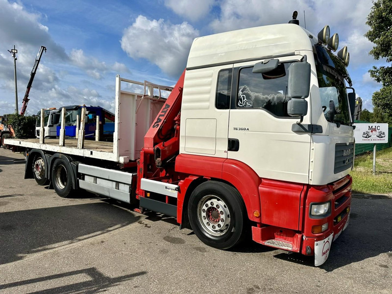 MAN TG 360 A 6x2 + KRAN ATLAS 100.1 A3 - PLATFORM 5m80 - E3 - LIFT-AXLE - FULL AIR SUSPENSION - ZF AS TRONIC - BE TRUCK - Pritsche LKW, Autokran: das Bild 1 MAN TG 360 A 6x2 + KRAN ATLAS 100.1 A3 - PLATFORM 5m80 - E3 - LIFT-AXLE - FULL AIR SUSPENSION - ZF AS TRONIC - BE TRUCK - Pritsche LKW, Autokran: das Bild 1