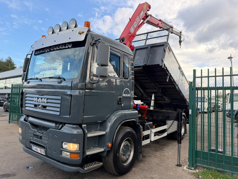 MAN TGA 18.350 4x2 TIPPER + CRANE HMF 1110 K2 + ROTATOR - STEEL SPRING / BLATT / BALLESTAS / LAMES - BE TRUCK - Kipper, Autokran: das Bild 2 MAN TGA 18.350 4x2 TIPPER + CRANE HMF 1110 K2 + ROTATOR - STEEL SPRING / BLATT / BALLESTAS / LAMES - BE TRUCK - Kipper, Autokran: das Bild 2