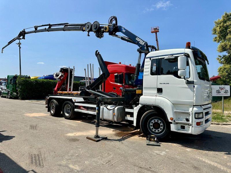 MAN TGA 26.310 6X2 HOOKLIFT + CRANE COPMA 160.4 + JIB J2 + WINCH - RADIO - LIFT + STEERING AXLE - EURO 3 - BE - Autokran: das Bild 1 MAN TGA 26.310 6X2 HOOKLIFT + CRANE COPMA 160.4 + JIB J2 + WINCH - RADIO - LIFT + STEERING AXLE - EURO 3 - BE - Autokran: das Bild 1