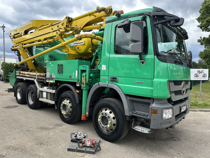 Mercedes-Benz ACTROS 3241 8x4 PUMI PM M 21-3 (21m) Putzmeister - *238.000km* / 1586H - EPS - BLADVERING / NAAFREDUCTIE - Betonpumpe: das Bild 2 Mercedes-Benz ACTROS 3241 8x4 PUMI PM M 21-3 (21m) Putzmeister - *238.000km* / 1586H - EPS - BLADVERING / NAAFREDUCTIE - Betonpumpe: das Bild 2