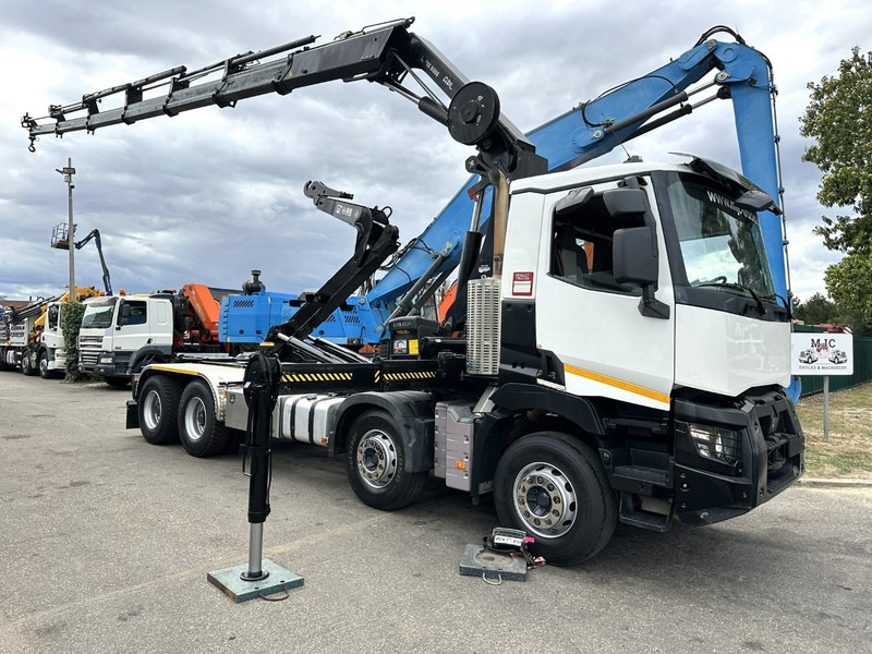 Renault C460 8x4 HOOKLIFT + (19m!) CRANE HIAB 288 E-6 HIDUO - RADIO - 5/6 F - STEEL SPRING / HUB REDUCTION - BE TRUCK - Abrollkipper, Autokran: das Bild 1 Renault C460 8x4 HOOKLIFT + (19m!) CRANE HIAB 288 E-6 HIDUO - RADIO - 5/6 F - STEEL SPRING / HUB REDUCTION - BE TRUCK - Abrollkipper, Autokran: das Bild 1