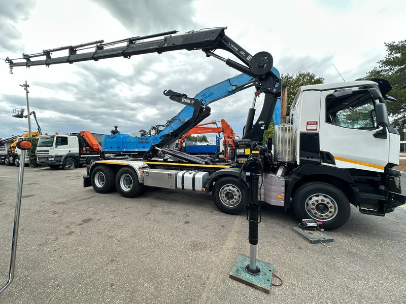 Renault C460 8x4 HOOKLIFT + (19m!) CRANE HIAB 288 E-6 HIDUO - RADIO - 5/6 F - STEEL SPRING / HUB REDUCTION - BE TRUCK - Abrollkipper, Autokran: das Bild 4 Renault C460 8x4 HOOKLIFT + (19m!) CRANE HIAB 288 E-6 HIDUO - RADIO - 5/6 F - STEEL SPRING / HUB REDUCTION - BE TRUCK - Abrollkipper, Autokran: das Bild 4