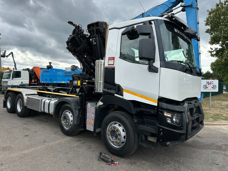 Renault C460 8x4 HOOKLIFT + (19m!) CRANE HIAB 288 E-6 HIDUO - RADIO - 5/6 F - STEEL SPRING / HUB REDUCTION - BE TRUCK - Abrollkipper, Autokran: das Bild 2 Renault C460 8x4 HOOKLIFT + (19m!) CRANE HIAB 288 E-6 HIDUO - RADIO - 5/6 F - STEEL SPRING / HUB REDUCTION - BE TRUCK - Abrollkipper, Autokran: das Bild 2