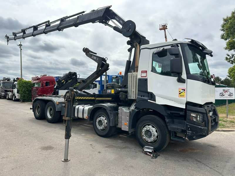 Renault C460 8x4 HOOKLIFT + CRANE HIAB 288 E-6 HIDUO - RADIO - 5/6 F - STEEL SPRING / HUB REDUCTION - Autokran: das Bild 1 Renault C460 8x4 HOOKLIFT + CRANE HIAB 288 E-6 HIDUO - RADIO - 5/6 F - STEEL SPRING / HUB REDUCTION - Autokran: das Bild 1