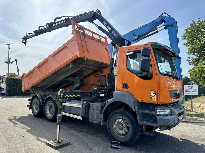 Renault KERAX 380 DXI 6x4 TIPPER + CRANE HIAB 144 B-3 - RADIO - *246.000km* - RETARDER - BORDMATIC - EURO 5 - Kipper, Autokran: das Bild 1 Renault KERAX 380 DXI 6x4 TIPPER + CRANE HIAB 144 B-3 - RADIO - *246.000km* - RETARDER - BORDMATIC - EURO 5 - Kipper, Autokran: das Bild 1