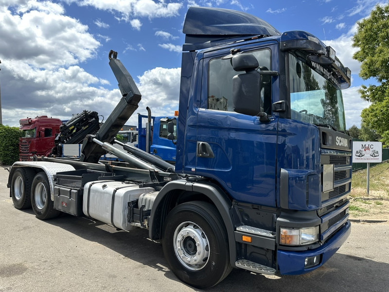 Scania 124L-420 6x2 HOOKLIFT VDL 20T - STEEL SPRING / BALLESTAS / BLATT - MANUAL - MECHANICAL PUMP - 10 TIRES DOUBLE WHEELS - Abrollkipper: das Bild 1 Scania 124L-420 6x2 HOOKLIFT VDL 20T - STEEL SPRING / BALLESTAS / BLATT - MANUAL - MECHANICAL PUMP - 10 TIRES DOUBLE WHEELS - Abrollkipper: das Bild 1