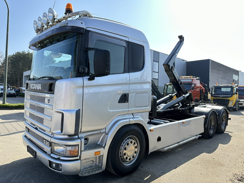 Scania 144G-530 V8 6x4 HOOKLIFT 20T MEILLER -VOL LUCHT - OPTI-CRUISE - CR19 SLAAPCABINE - Abrollkipper: das Bild 3 Scania 144G-530 V8 6x4 HOOKLIFT 20T MEILLER -VOL LUCHT - OPTI-CRUISE - CR19 SLAAPCABINE - Abrollkipper: das Bild 3