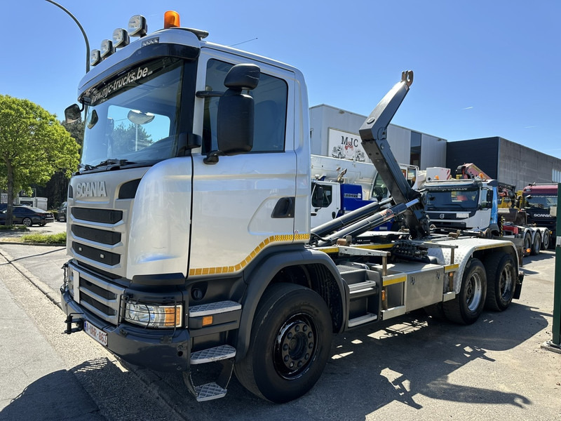 Scania G450 6x4 HAAKSYSTEEM AJK 20T - 5760mm - 3m90 WB - BLADVERING / NAAFREDUCTIE - EURO 6 - BE TRUCK - Abrollkipper: das Bild 3 Scania G450 6x4 HAAKSYSTEEM AJK 20T - 5760mm - 3m90 WB - BLADVERING / NAAFREDUCTIE - EURO 6 - BE TRUCK - Abrollkipper: das Bild 3