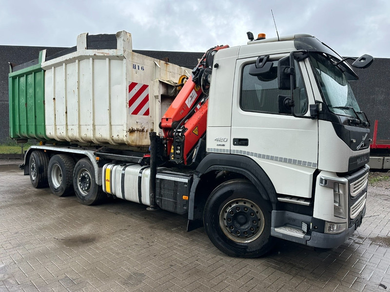 Volvo FM 420 8x2 HOOKLIFT + CRANE PALFINGER PK19.001 SLD B - *294.000km* - EURO 6 - LIFT + STEERING AXLE - I SHIFT - Abrollkipper, Autokran: das Bild 1 Volvo FM 420 8x2 HOOKLIFT + CRANE PALFINGER PK19.001 SLD B - *294.000km* - EURO 6 - LIFT + STEERING AXLE - I SHIFT - Abrollkipper, Autokran: das Bild 1